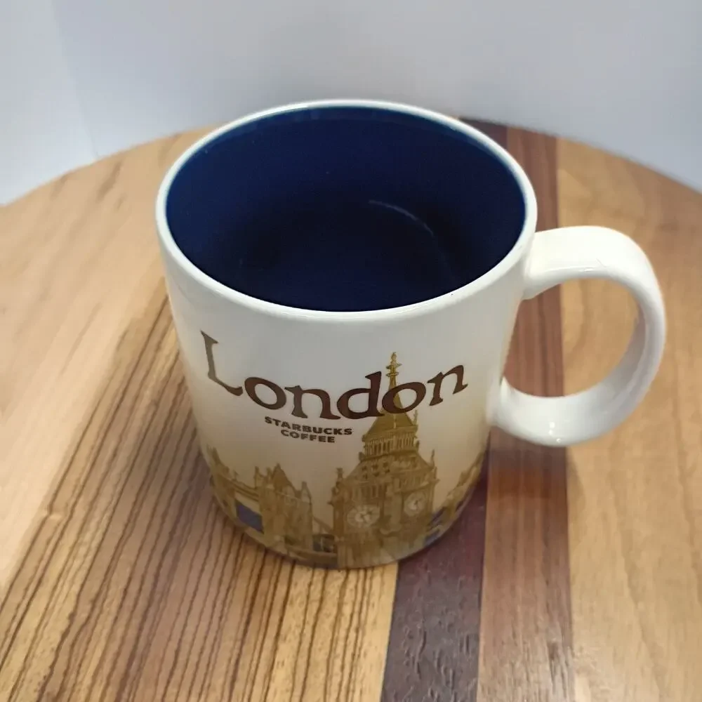 2010 Starbucks London Global Icon Series Collector Mug Blue, 16oz